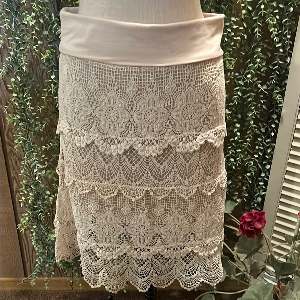 Lace Tiered Skirt